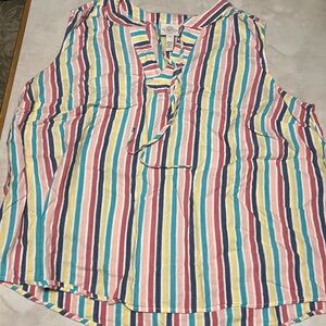 St. John's Bay Vibrant Striped Sleeveless Top